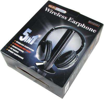 Wireless Earphone With FM for MP3/DVD/TV/PC