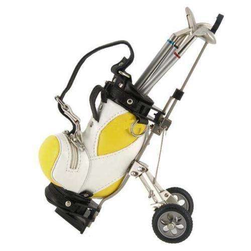 NOVELTY GOLF CLUB TROLLY PEN HOLDER WOOD IRON PUTTER