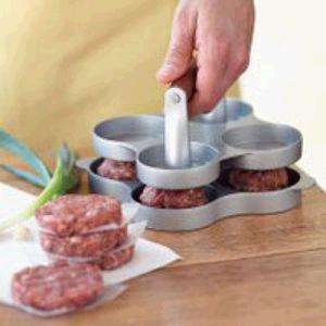 Mini Hamburger Press - Makes 5 Perfect Mini-Burgers In Minutes