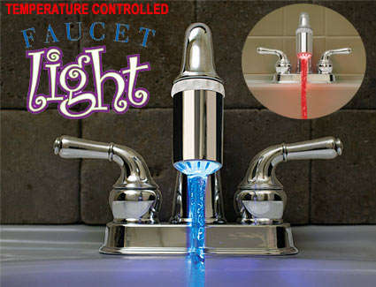 Red/Blue changing LED Faucet Lights
