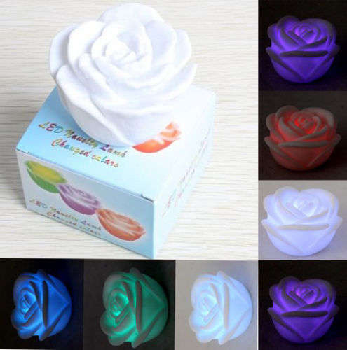 Novelty Colour Changing LED Rose Lamp - Great gifts