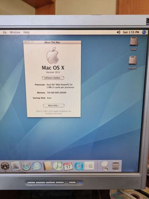 Apple PowerMac G4 tower.