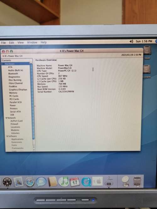 Apple PowerMac G4 tower.