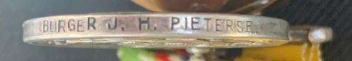 Anglo Boer War Medal (ABO) Burger JH Pieterse