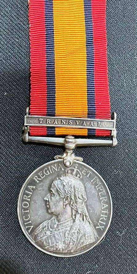 Queen South Africa Medal (QSA) to 742 Tpr T Mawlen Johannesburg Mounted Rifles