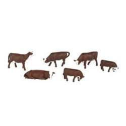 Bachmann - HO Scenescapes Cows - Brown & White