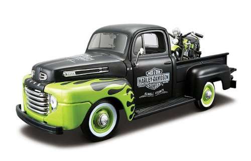 Maisto 1/24 1948 Ford F-1 Pickup with 1948 Harley Davidson Panhead Bike