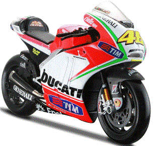 Maisto 1/10 2012 GP Racing Ducati Factory Team - Valentino Rossi
