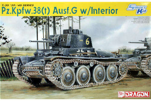 Clearance - Dragon 1/35 PZ.KPFW.38(T) AUSF.G With Interior - Photo Etched Parts