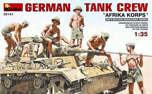 Reduced - Miniart 1/35 German Tank Crew Afrika Korps