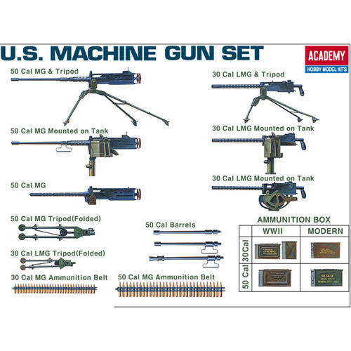 Academy 1/35 U.S. Machine Gun Set