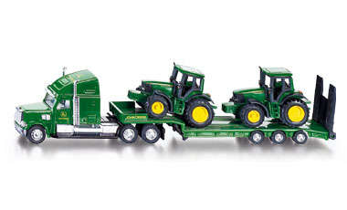 Siku 1/87 Low Loader with John Deere Tractors