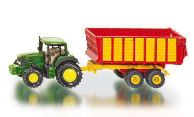 Siku 1/87 John Deere with Silage Trailer