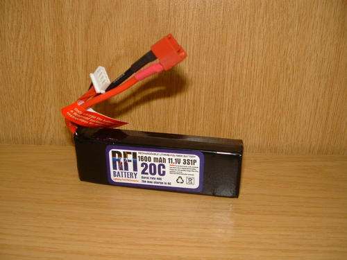 RFI 11.1v 3S 1600Mah 20C Lipo Battery Pack