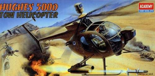 ACADEMY 1/48 HUGHES 500D TOW HELICOPTER