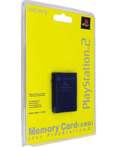 Official Sony Playstation 2 8MB Memory Card - Black (Brand New Factory Sealed)