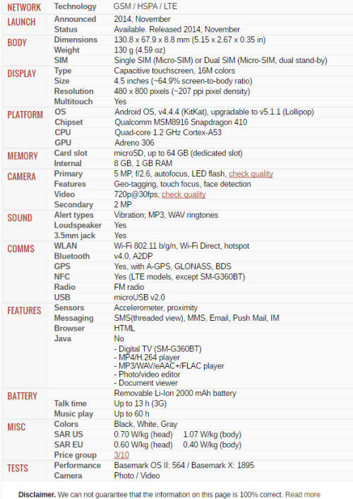 Samsung Galaxy Core Prime (Free Tempered Glass and Cover)