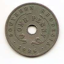 1936 SOUTHERN RHODESIA 1 PENNY