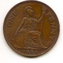 1944 UK ONE PENNY