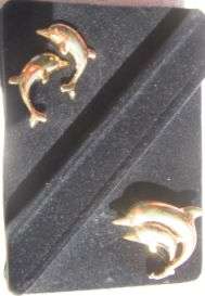 DOLPHIN BROOCH AND EARRINGS