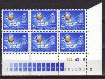 RSA 1ST DEFINITIVES MNH CONTROL BLOCK B SACC 327c AS PER SCAN