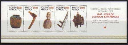 RSA 1997 CULTURAL EXPERIENCES MNH MEDIA RELEASE