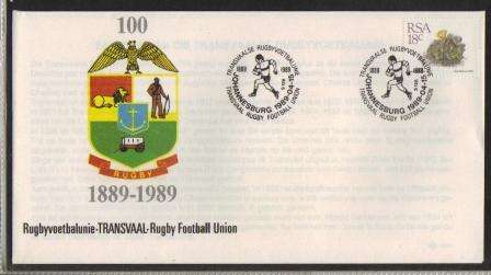 RSA 1989 TRANSVAAL RUGBY FOOTBALL UNION COM COVER