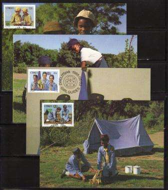 CISKEI 1985 GIRL GUIDES SET OF 4 MAXIMUM CARDS