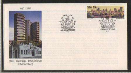 RSA 1987 COM COVER JHB STOCK EXCHANGE 100