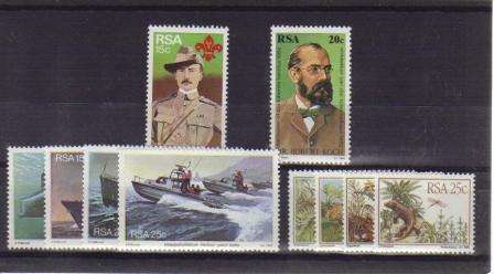 RSA 1982 MNH COMMEMORATIVE SINGLES COMPLETE