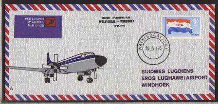 THEMATIC - AVIATION - NAMIB AIR COVER A - DELIVERY FLIGHT CONVAIR 580 WALVIS BAY - WINDHOEK - SCARCE