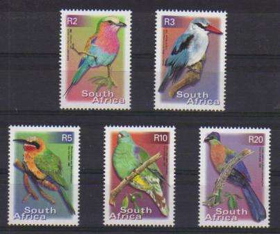 RSA 2000 7TH DEFINITIVE BIRDS SET OF 5 MNH SINGLES WITH PERF 14 BY QUESTA