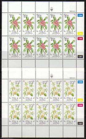 SWA 1990 FLORA OF SWA SET OF 4 MNH FULL SHEETS OF 10