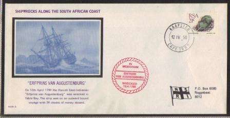 SHIPPING COM COVER - SHIPWRECKS ALONG THE SA COAST - ERFPRINS VAN AUGUSTENBURG NSRI # 2