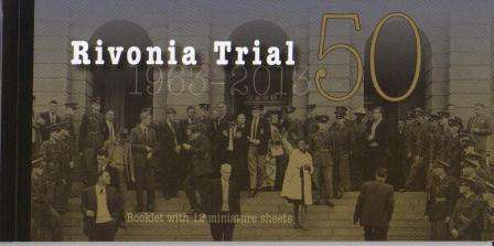 RSA 2013 RIVONIA TRIAL PRESTIGE BOOKLET # 90 COMPLETE INCLUDING MANDELA, MBEKI ETC