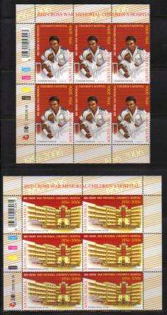 RSA 2006 RED CROSS SET OF 2 MNH CONTROL BLOCKS OF 6