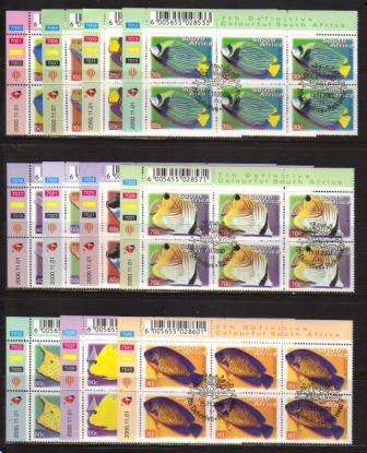 RSA 2000 7TH DEFINITIVE ORIGINAL SET OF 22 CTO CONTROL BLOCKS OF 6 PLUS 1 CTO CONTROL STRIP OF 5