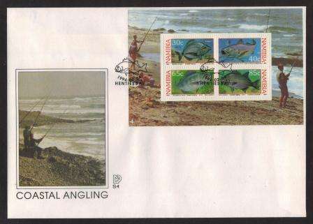 NAMIBIA 1994 COASTAL ANGLING MINIATURE SHEET FDC S4