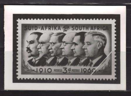 UNION SA 1960 UNION DAY PRIME MINISTERS 3d B&W PHOTOGRAPHIC MEDIA RELEASE - SCARCE