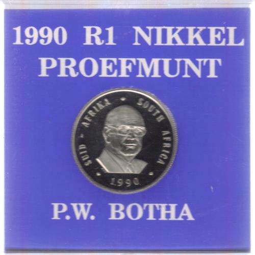 RSA 1990 R1 NICKEL PROOF PW BOTHA