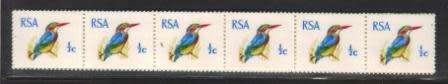 RSA 1973 1ST DEFINITIVE MNH PROVING COIL STRIP OF 22 SACC 325
