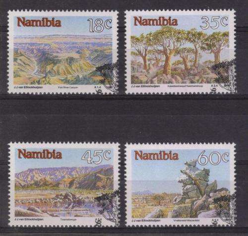 NAMIBIA 1990 SIGHTS SET OF 4 CTO SINGLES
