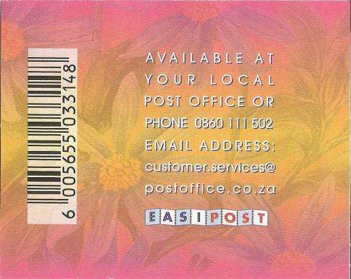 RSA 2010 7TH DEFINITIVE STANDARD POSTAGE FLOWERS BOOKLET DATED 2010/07/27