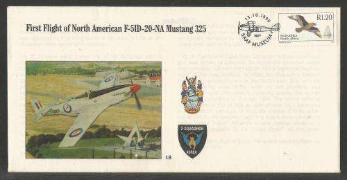 SA AIR FORCE (SAAF) FLIGHT COVER # AF18 - 1998 1ST FLIGHT NORTH AMERICAN MUSTANG