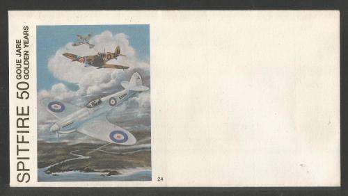 SA AIR FORCE (SAAF) FLIGHT COVER # 24 - 1986 SPITFIRE 50 GOLDEN YEARS UNSERVICED