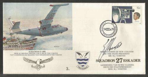 SA AIR FORCE (SAAF) FLIGHT COVER #3 - 1979 27 SQUADRON SIGNED BY STATE PRESIDENT BJ VORSTER