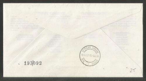 AVIATION 1992 FLITESTAR #25 1ST FLIGHT COVER DURBAN - CAPE TOWN 15/1/92