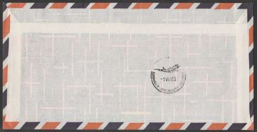 AVIATION 1983 KEMPAIR FLIGHT COVER #1.45 1ST FLIGHT FOKKER FRIENDSHIP T27