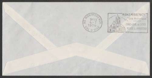 AVIATION 1974 AIRBUS A300 COM COVER AIR FRANCE ALGER-PARIS