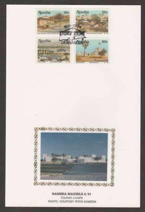 NAMIBIA 1991 TOURIST CAMPS LIMITED EDITION MAXISILK CARD 6/91